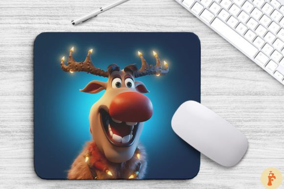 Download Joyful Christmas Reindeer Mouse Pad - Premium Resources
