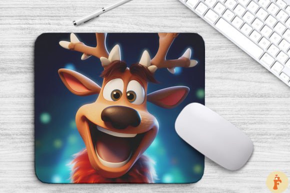 Download Joyful Christmas Reindeer Mouse Pad - Premium Resources