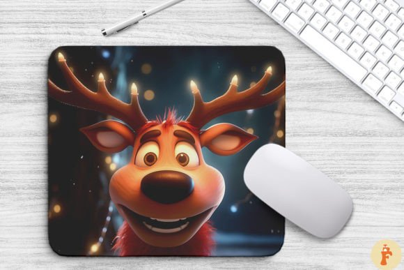 Download Joyful Christmas Reindeer Mouse Pad - Premium Resources