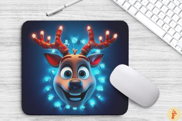 Download Joyful Christmas Reindeer Mouse Pad - Premium Bundle
