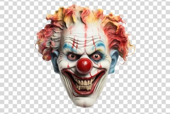 Download #1021 Creepy Clown Mask Isolated - Creepy Collection