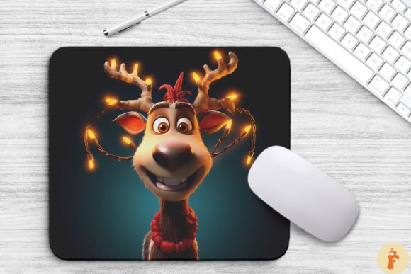 Download Joyful Christmas Reindeer Mouse Pad - Premium Resources