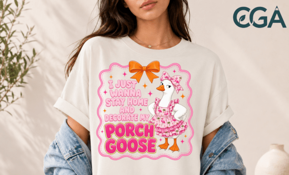 Download Stay Home Decorate Porch Goose PNG - Decorate Collection